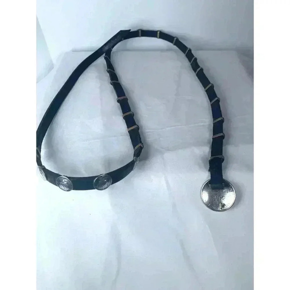 Vintage Silver Mercury Dime Concho Belt Unisex  L 41" 168g - Picture 8 of 8